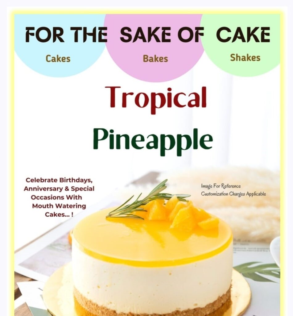 4 flyer cake tropical pineapple